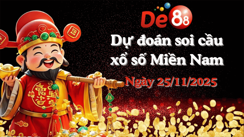 DE88 Dự đoán soi cầu xổ số miền Nam hôm nay ngày 25/11/2025 [Chuẩn Nhất]